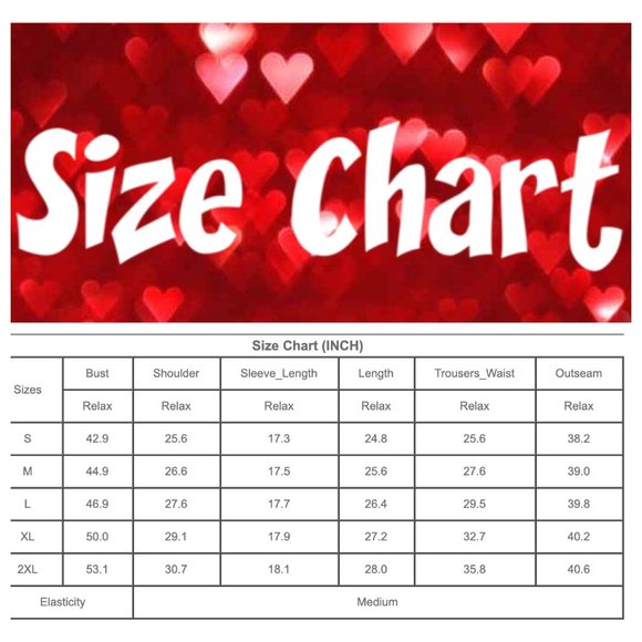 ❤️ Valentine's Day Heart Pajamas Lounge Set - Picture 12 of 13